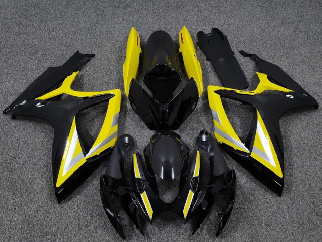Purchase 2006-2007 Glossy Black Yellow Silver OEM Style Suzuki GSXR 600 / GSXR 750 Motorcycle Fairings UK