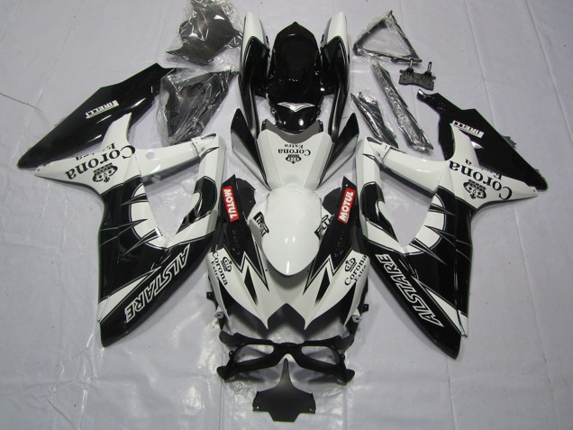 Purchase 2008-2010 White Black Alstare Corona Motul Suzuki GSXR 600 / GSXR 750 Motorcycle Fairing UK