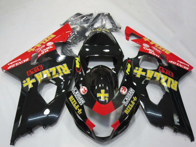 Purchase 2004-2005 Glossy Black Red Yellow Rizla Suzuki GSXR 600 / GSXR 750 Motorcycle Fairings UK