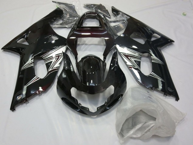 Purchase 2001-2003 Glossy Black Silver White Suzuki GSXR 600 / GSXR 750 Motorcycle Fairings UK