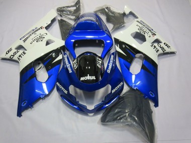 Purchase 2001-2003 White Blue Glossy Black Suzuki GSXR 600 / GSXR 750 Motorcycle Fairings UK
