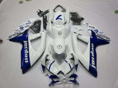 Purchase 2008-2010 White Blue Jordan Suzuki GSXR 600 / GSXR 750 Motorcycle Fairings UK