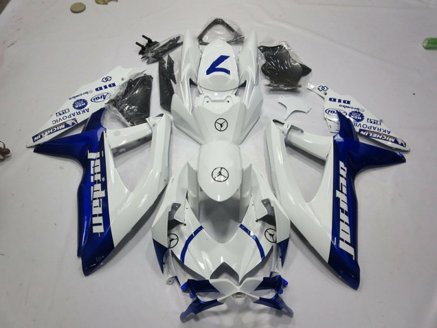 Purchase 2008-2010 White Blue Jordan Suzuki GSXR 600 / GSXR 750 Motorcycle Fairings UK