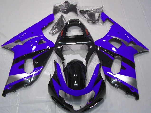 Purchase 2001-2003 Blue Silver Glossy Black OEM Style Suzuki GSXR 600 / GSXR 750 Motorcycle Fairings UK