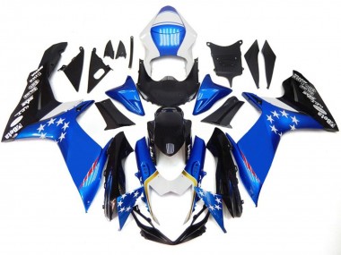 Purchase 2011-2024 Blue Style with Red Stars Suzuki GSXR 600 / GSXR 750 Motorcycle Fairings UK