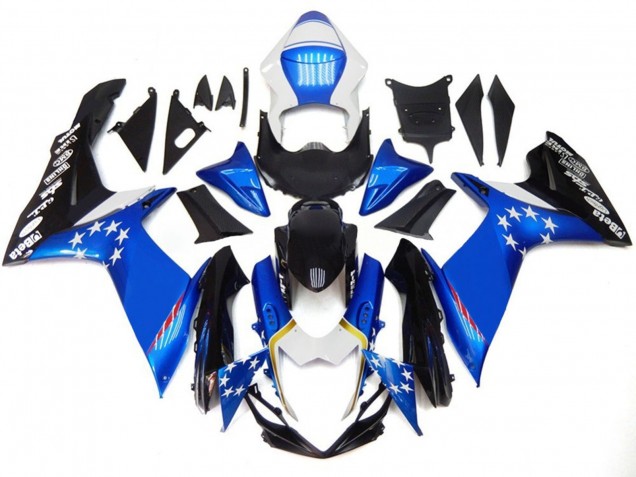 Purchase 2011-2024 Blue Style with Red Stars Suzuki GSXR 600 / GSXR 750 Motorcycle Fairings UK