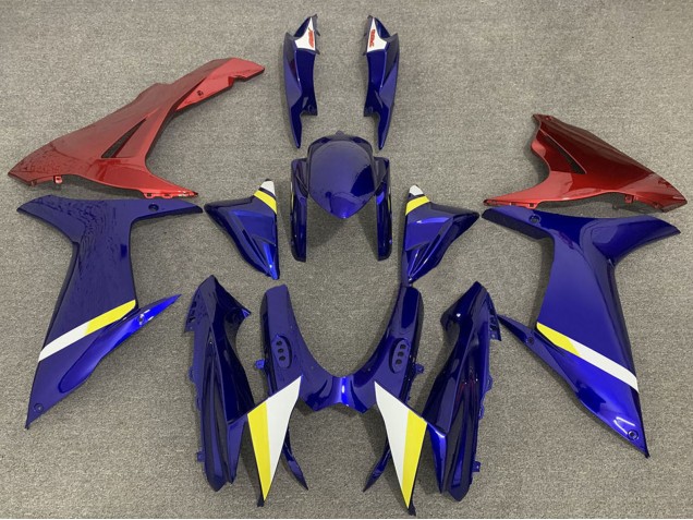 Purchase 2011-2024 Blue with Red Lowers Suzuki GSXR 600 / GSXR 750 Motorcycle Fairings UK
