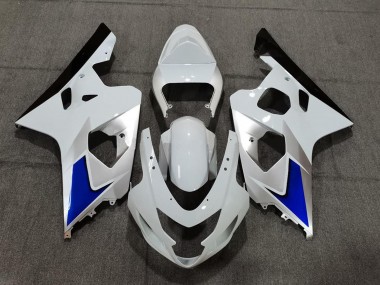 Purchase 2004-2005 White Blue Silver Suzuki GSXR 600 / GSXR 750 Motorcycle Fairing Kits UK