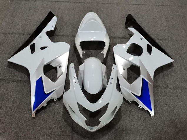 Purchase 2004-2005 White Blue Silver Suzuki GSXR 600 / GSXR 750 Motorcycle Fairing Kits UK