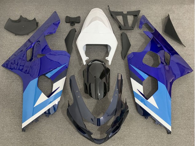 Purchase 2004-2005 White Blue Black Suzuki GSXR 600 / GSXR 750 Motorcycle Fairing UK