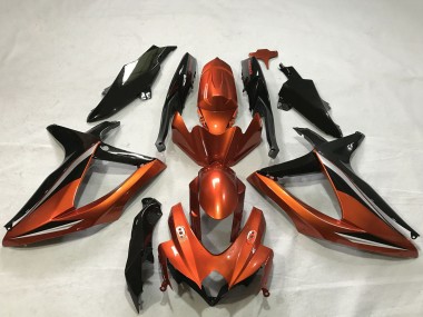 Purchase 2008-2010 Burnt Orange Glossy Black Suzuki GSXR 600 / GSXR 750 Motorcycle Fairings UK