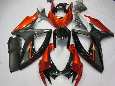 Purchase 2006-2007 Burnt Orange Grey Glossy Black Suzuki GSXR 600 / GSXR 750 Motorcycle Fairings UK
