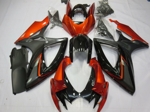 Purchase 2006-2007 Burnt Orange Grey Glossy Black Suzuki GSXR 600 / GSXR 750 Motorcycle Fairings UK