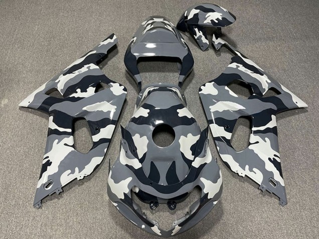 Purchase 2001-2003 Grey Black White Camouflage Suzuki GSXR 600 / GSXR 750 Motorcycle Fairings UK