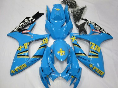 Purchase 2006-2007 Light Blue Black Yellow Rizla Suzuki GSXR 600 / GSXR 750 Motorcycle Fairings UK