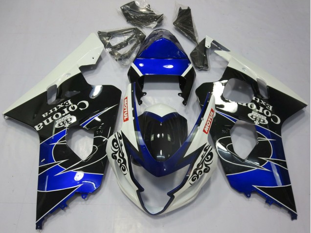Purchase 2004-2005 White Blue Black Corona Motul Suzuki GSXR 600 / GSXR 750 Motorcycle Fairings UK