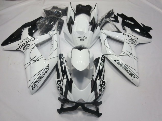 Purchase 2008-2010 White Black Alstare Corona Motul Suzuki GSXR 600 / GSXR 750 Motorcycle Fairings UK