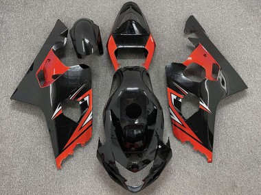 Purchase 2004-2005 Glossy Black Red Suzuki GSXR 600 / GSXR 750 Motorcycle Fairings UK