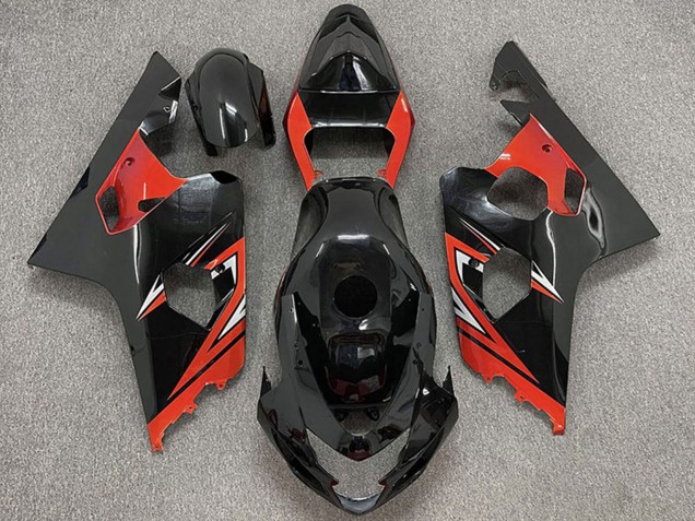 Purchase 2004-2005 Glossy Black Red Suzuki GSXR 600 / GSXR 750 Motorcycle Fairings UK