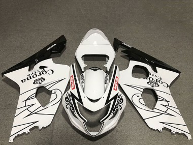 Purchase 2004-2005 White Glossy Black Corona Motul Style Suzuki GSXR 600 / GSXR 750 Motorcycle Fairings UK