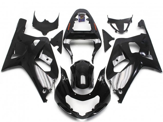 Purchase 2001-2003 Glossy Black Silver Suzuki GSXR 600 / GSXR 750 Motorcycle Fairings UK