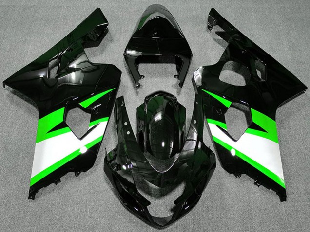 Purchase 2004-2005 Glossy Black Green White Suzuki GSXR 600 / GSXR 750 Motorcycle Fairings UK