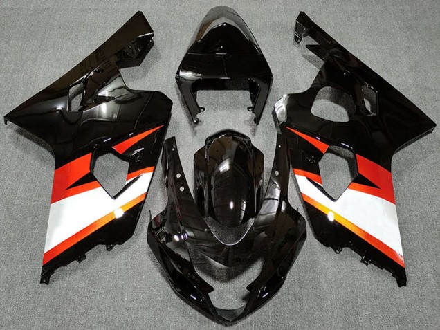 Purchase 2004-2005 Glossy Black Orange White Suzuki GSXR 600 / GSXR 750 Motorcycle Fairings UK