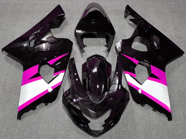 Purchase 2004-2005 Glossy Black Pink White Suzuki GSXR 600 / GSXR 750 Motorcycle Fairings UK