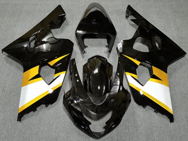 Purchase 2004-2005 Glossy Black Yellow White Suzuki GSXR 600 / GSXR 750 Motorcycle Fairings UK