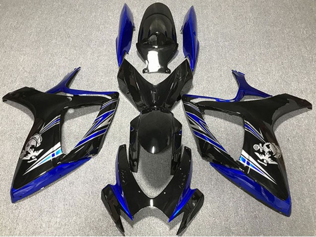 Purchase 2006-2007 Blue Glossy Black Suzuki GSXR 600 / GSXR 750 Motorcycle Fairing UK