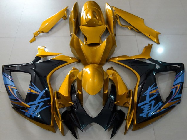 Purchase 2006-2007 Gold Black Blue Suzuki GSXR 600 / GSXR 750 Motorcycle Fairings UK