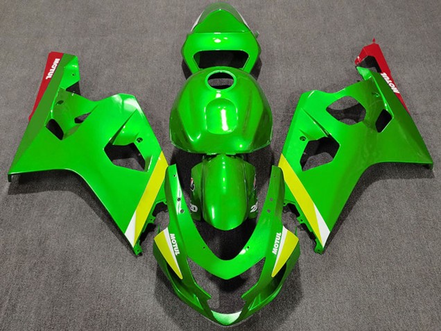 Purchase 2004-2005 Green Yellow White Suzuki GSXR 600 / GSXR 750 Motorcycle Fairings UK