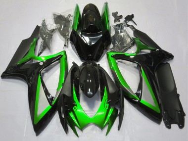 Purchase 2006-2007 Green Glossy Black Matte Black Suzuki GSXR 600 / GSXR 750 Motorcycle Fairing UK