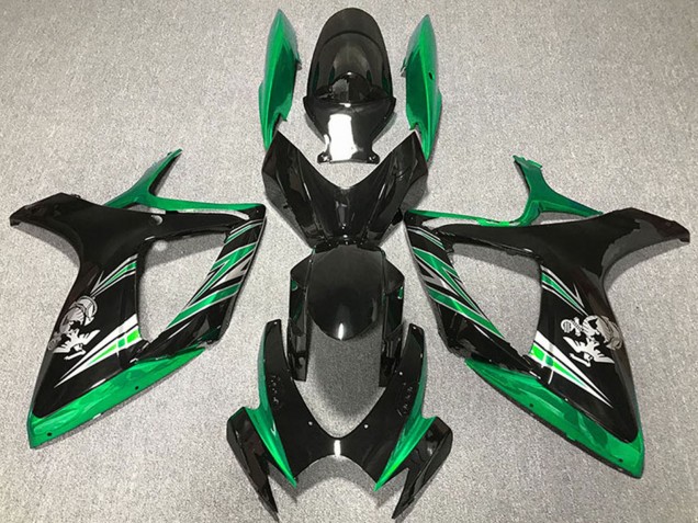 Purchase 2006-2007 Green Glossy Black Suzuki GSXR 600 / GSXR 750 Motorcycle Fairings UK