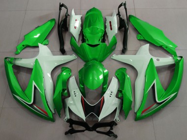 Purchase 2008-2010 White Green Black Red Suzuki GSXR 600 / GSXR 750 Motorcycle Fairings UK