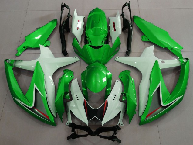 Purchase 2008-2010 White Green Black Red Suzuki GSXR 600 / GSXR 750 Motorcycle Fairings UK