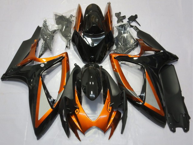 Purchase 2006-2007 Orange Glossy Black Matte Black Suzuki GSXR 600 / GSXR 750 Motorcycle Fairings UK