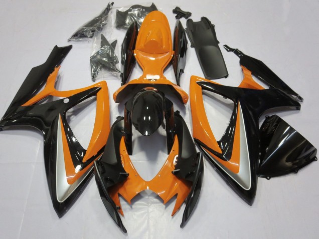 Purchase 2006-2007 Orange Glossy Black Suzuki GSXR 600 / GSXR 750 Motorcycle Fairing UK