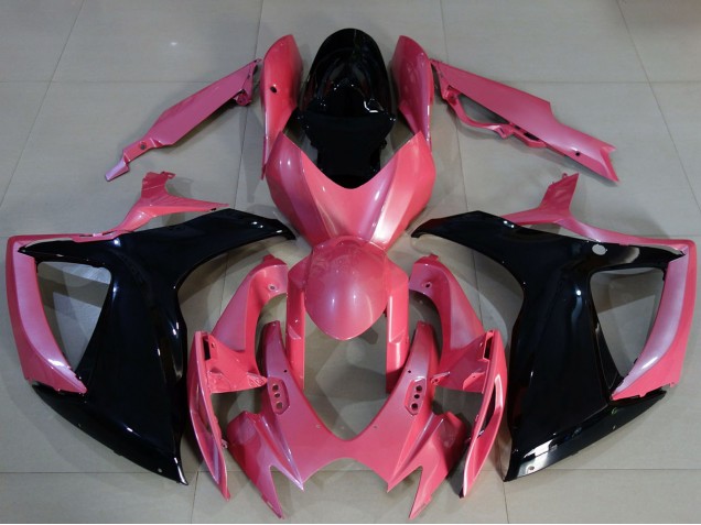 Purchase 2006-2007 Pink Glossy Black Suzuki GSXR 600 / GSXR 750 Motorcycle Fairings UK