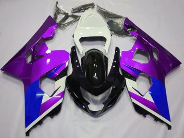 Purchase 2004-2005 White Purple Blue Glossy Black Suzuki GSXR 600 / GSXR 750 Motorcycle Fairings UK