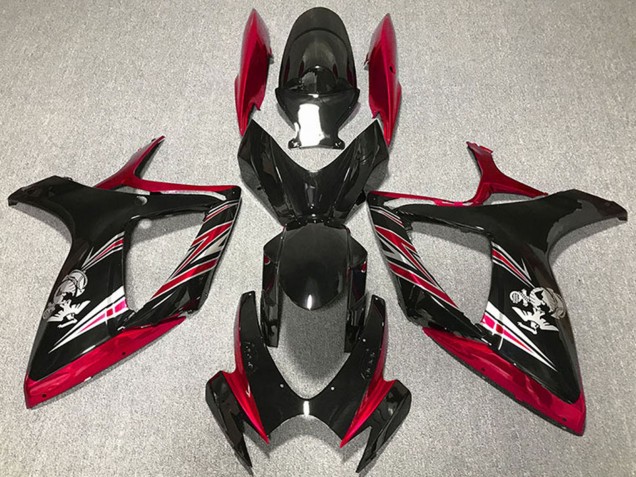 Purchase 2006-2007 Red Glossy Black Suzuki GSXR 600 / GSXR 750 Motorcycle Fairing UK