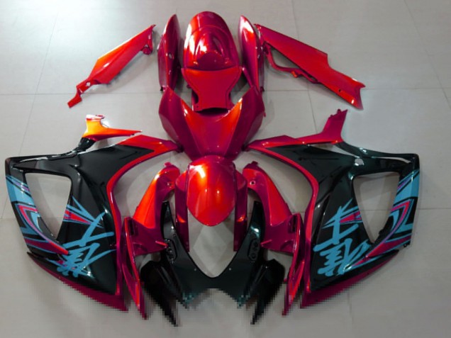 Purchase 2006-2007 Red Black Light Blue Suzuki GSXR 600 / GSXR 750 Motorcycle Fairings UK