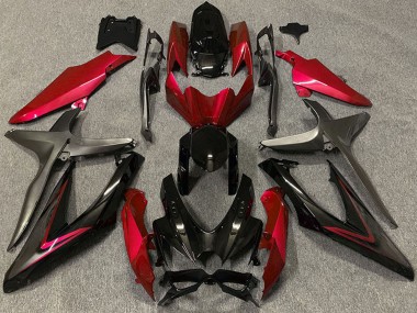 Purchase 2008-2010 Red Glossy Black Matte Black Suzuki GSXR 600 / GSXR 750 Motorcycle Fairings UK