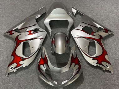 Purchase 2001-2003 Silver Red Suzuki GSXR 600 / GSXR 750 Motorcycle Fairings UK
