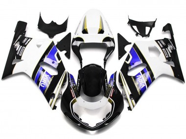 Purchase 2001-2003 White Blue Glossy Black Viru Style Suzuki GSXR 600 / GSXR 750 Motorcycle Fairings UK