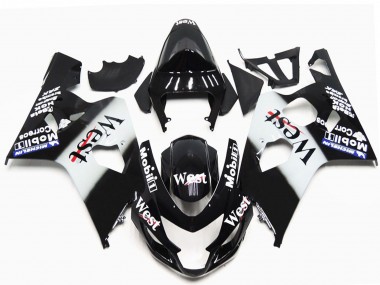 Purchase 2004-2005 Glossy Black White West OEM Style Suzuki GSXR 600 / GSXR 750 Motorcycle Fairings UK