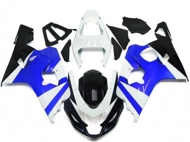 Purchase 2004-2005 White Blue Glossy Black Suzuki GSXR 600 / GSXR 750 Motorcycle Fairing Kits UK