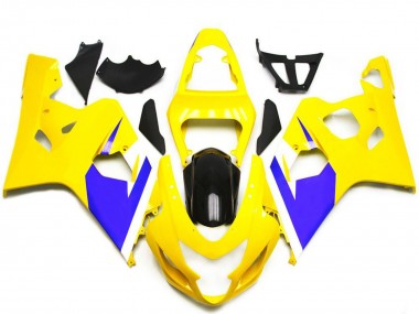 Purchase 2004-2005 Yellow Blue White Glossy Black Suzuki GSXR 600 / GSXR 750 Motorcycle Fairings UK