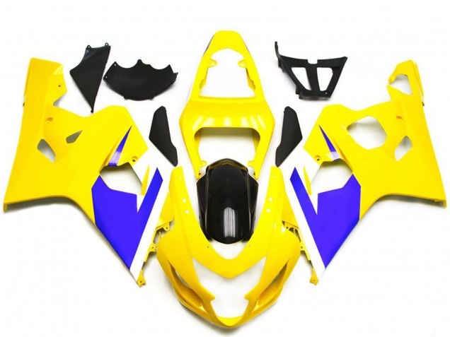 Purchase 2004-2005 Yellow Blue White Glossy Black Suzuki GSXR 600 / GSXR 750 Motorcycle Fairings UK