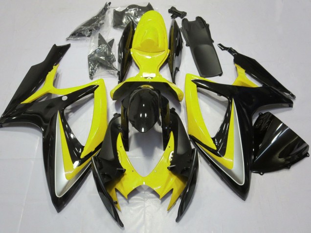 Purchase 2006-2007 Yellow Glossy Black Suzuki GSXR 600 / GSXR 750 Motorcycle Fairings UK